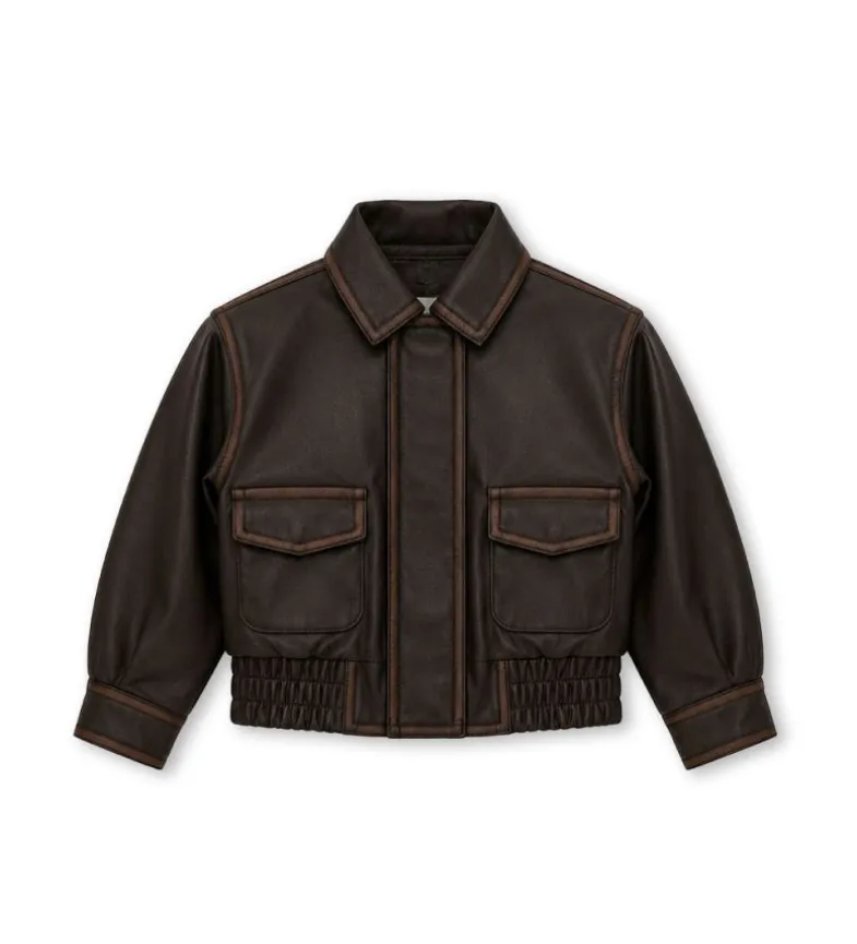 Bomber in ecopelle