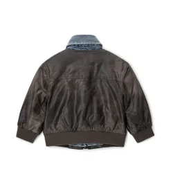 Bomber in finta pelle