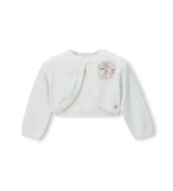 Cardigan con fiore