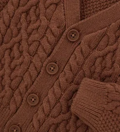 Cardigan in lana operata