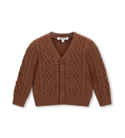 Cardigan in lana operata