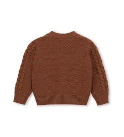 Cardigan in lana operata