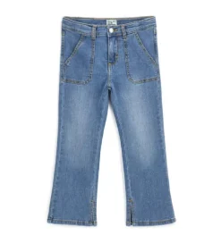 Jeans flare con spacchetti