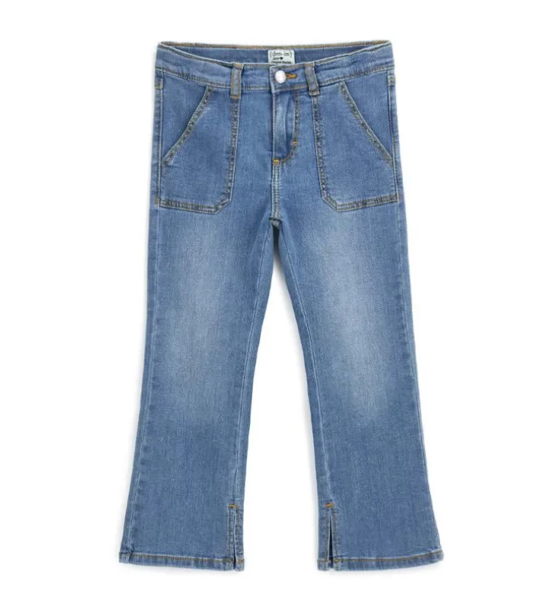 Jeans flare con spacchetti