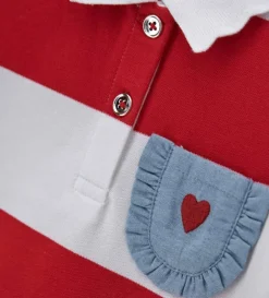Polo in cotone ricamata