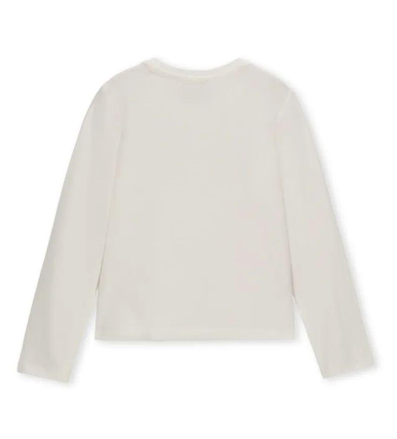 T-shirt bianca con perle