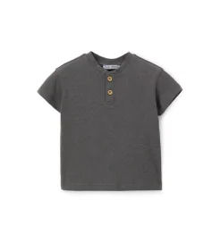 T-shirt con bottoni