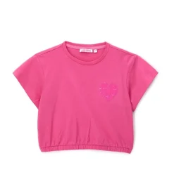 T-shirt con cuore fluo