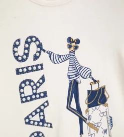 T-shirt con perle
