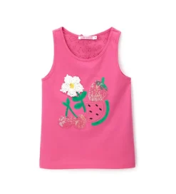 T-shirt con sangallo