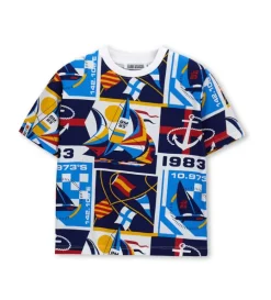 T-shirt con stampa allover