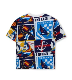 T-shirt con stampa allover