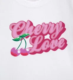 T-shirt con stampa rosa
