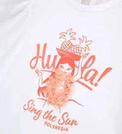 T-shirt con volant