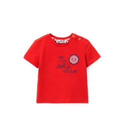 T-shirt rossa in cotone